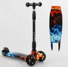 Складаний алюмінієвий самокат дитячий триколісний Best Scooter 76-455 MAXI чорний