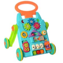 Каталка-ходунки-штовхач 869-15A Ігровий центр + столик з пианином (трещітка телефон-пищалка)**