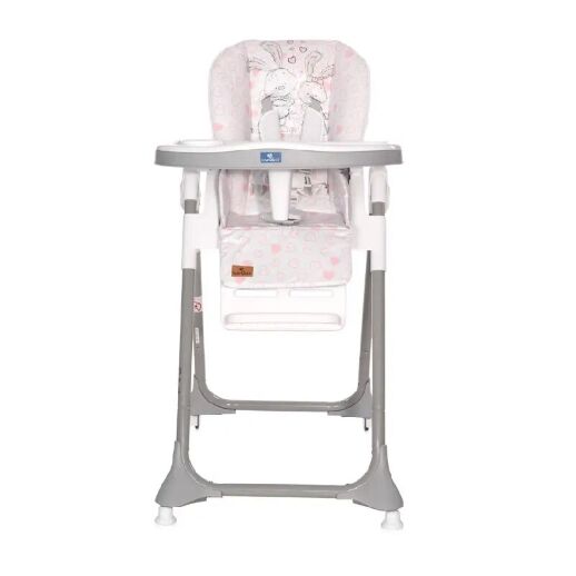 Стільчик для годування дитячий Lorelli (Bertoni) Felicita Pink Rabbits Рожевий "Кролики"