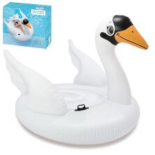 Надувний пліт Матрац для плавання з ручками INTEX 56287 "Лебідь" Пляжний шезлонг 183-23 см