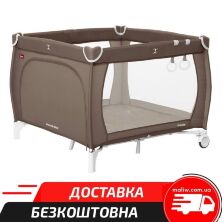 Дитячий ігровий квадратний Манеж CARRELLO Grande CRL-11504/1 Chocolate Brown з твердим дном / коричневий