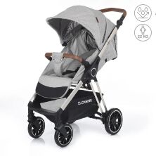 Прогулянкова алюмінієва коляска EL CAMINO GALLANT v.2 ME 1071-1 Cloud Gray на Єва колесах / сіра