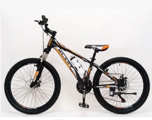 Підлітковий велосипед колеса 24 дюймів S300 Blast-New Чорно-Помаранчевий