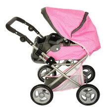Коляска Демісезонна Трансформер для ляльки 65826 Лялькова металева з люлькою-перенесенням**