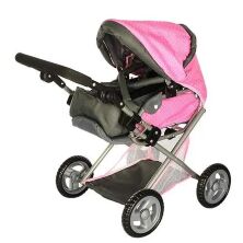 Коляска Демісезонна Трансформер для ляльки 65826 Лялькова металева з люлькою-перенесенням**