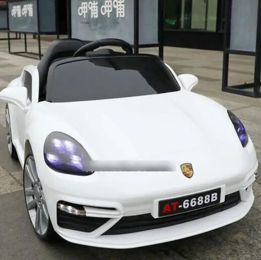 Дитячий одномісний електромобіль Легкова машина Спорткар Porsche T-7660 на EVA колесах білий