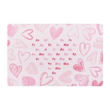 Дитячий дерев'яний столик зі стільчиком Bambi 504-118(UA)/ Малюнок Сердечка / колір білий**