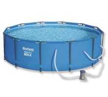 Каркасний круглий басейн з картриджних фільтр-насосом Bestway 56984 розмір 305 х 100см / Обсяг 6148л