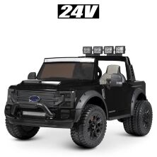 Дитячий двомісний електромобіль Джип Ford M 4790EBLRS-2(24V) на ЄВА колесах / світло музика / чорний фарбований