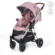 Прогулянкова алюмінієва коляска EL CAMINO GALLANT v.2 ME 1071-1 Mauve Rose на Єва колесах/рожева для дівчинки