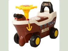 Каталка-Толокар Кораблик HZ 606-17, коричнева