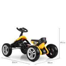 Дитячий педальний карт на Єва колесах Bambi M 4087E-6 жовтий **