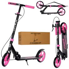 Складаний двоколісний дитячий самокат iTrike SR2-051-BP Алюмінієвий з ручним гальмом / Для дівчинки Рожевий**