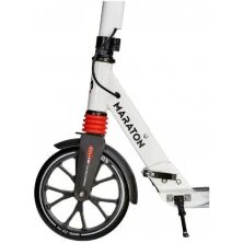 Складаний двоколісний самокат Maraton Decider 2022 Алюмінієвий з ручним гальмом/білий