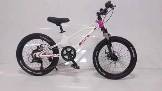 Гірський спортивний Магнезієвий велосипед Dyna M-1 колеса 20 дюймів / 7 швидкостей / Shimano / біло-рожевий