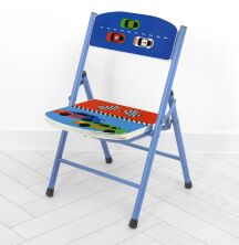 Дитячий столик зі стільчиком Bambi A19-RCAR Машинки блакитний складаний**