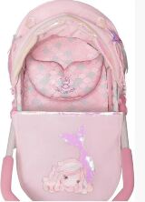 Коляска для ляльок DeCuevas 86041 Лялькова коляска-люлька з сумкою-рюкзаком. Серія Ocean Fantasy / Рожева**