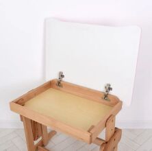 Дитяча дерев'яна регульована парта зі стільчиком 04-031PINK Рожева для Дівчинки**