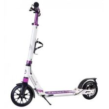 Складаний двоколісний самокат Maraton GMC 2022 Алюмінієвий з ручним гальмом/для дівчинки біло-фіолетовий