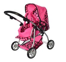Лялькова коляска-трансформер MELOGO 9672 Коляска для ляльки металева з люлькою-перенескою