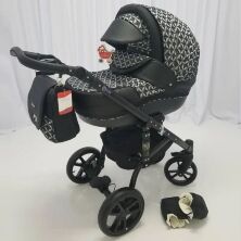 Коляска дитяча класична універсальна 2 в 1 MACAN White / Grey сіро-біла