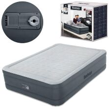 Надувний велюровий Матрац Ліжко Bestway 69075 з вбудованим електронасосом**