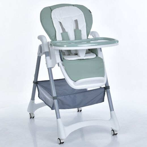Стілець для годування дитячий EL CAMINO ME 1177 STEADY Menta шкіряне сидіння зелений