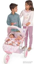 Коляска прогулянкова для ляльок близнят DeCuevas 90341 Лялькова триколісна для двійні. Серія Ocean Fantasy*