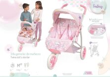 Коляска прогулянкова для ляльок близнят DeCuevas 90341 Лялькова триколісна для двійні. Серія Ocean Fantasy*