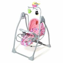 Дитячий шезлонг крісло-качалка Tilly BT-SC-0003 Pink Гойдалка з підвіскою. Для дівчинки