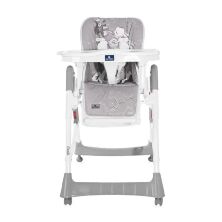 Стільчик для годування Lorelli (Bertoni) Gusto Grey Rabbits Сірий "Кролики". Дитячий стілець для годування