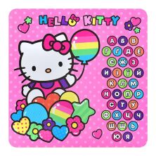 Дитячий дерев'яний столик з двома стільчиками Bambi 506-49 HELLO KITTY для дівчинки рожевий**