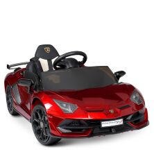 Дитячий електромобіль машина Bambi M 4787EBLRS-3 Lamborghini з шкіряним сидінням / червоний автопокраска**
