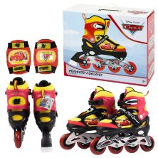 Дитячі Ролики З ЗАХИСТОЮ RL2119 Cars "Тачки" розмір S (31-34) колеса PU переднє світне/для хлопчиків