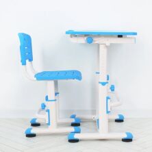 Дитяча регульована пластикова парта зі стільцем Bambi M 4820-4 блакитна / для хлопчиків