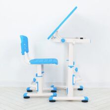 Дитяча регульована пластикова парта зі стільцем Bambi M 4820-4 блакитна / для хлопчиків