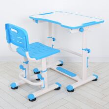 Дитяча регульована пластикова парта зі стільцем Bambi M 4820-4 блакитна / для хлопчиків