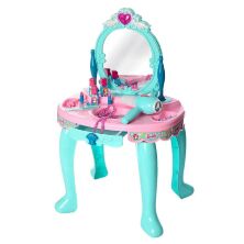 Дитячий туалетний столик, трюмо для дівчинки LIMO TOY 008-905 фен музика світло аксесуари блакитний**