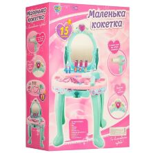 Дитячий туалетний столик, трюмо для дівчинки LIMO TOY 008-905 фен музика світло аксесуари блакитний**