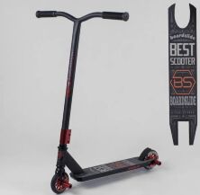 Самокат трюковий Best Scooter 88397 Пеги алюмінієвий диск і дека чорно-червоний