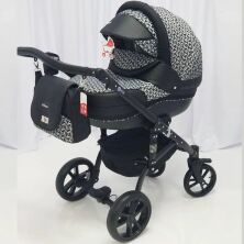 Коляска дитяча класична універсальна 2 в 1 MACAN Black-pattern чорна