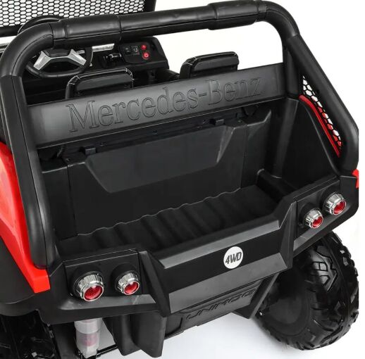 Дитячий двомісний електромобіль BAMBI Джип Мерседес 4WD M 4133EBLR-1 з амортизаторами білий