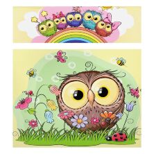 Дитячий стіл дерев'яний зі стільчиком Bambi BSM1-01 Сови білий**