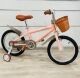 Дитячий алюмінієвий двоколісний велосипед 16 дюймів Maraton M01 з кошиком рожевий для дівчинки