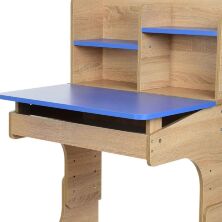 Дитяча Регульована парта зі стільчиком растишка Bambi F2071A-4 Дерево + Синя стільниця і сидіння**