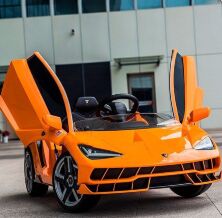 Дитячий електромобіль легкова машина Lamborghini M 4319EBLR-7оранжевый **