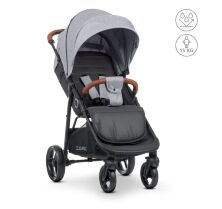 Прогулянкова коляска дитяча El Camino ME 1024 X4 Pink Lines з чохлом на ніжки та дощовиком Рожева для дівчинки