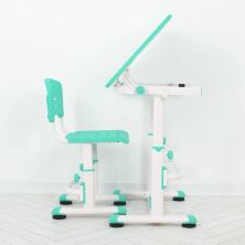 Дитяча регульована пластикова парта зі стільцем Bambi M 4820-5 зелена