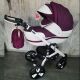 Коляска дитяча класична універсальна 2 в 1 MACAN Purple-White малиново-біла