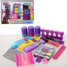 Игровой набор косметика детская J2016 тени набор для маникюра блеск заколочки резиночки